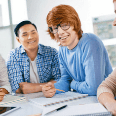 students studying